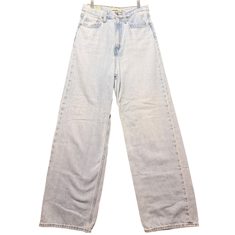 Levi's High Loose Jeans Women 27 Light Wash Distressed Wide Leg 26872-0007